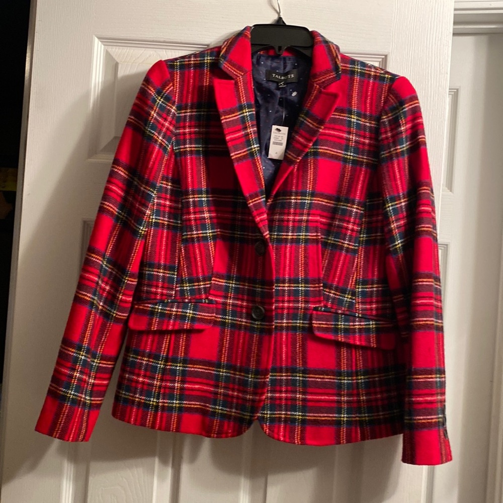 Scottish plaid blazer size 4 new with tags